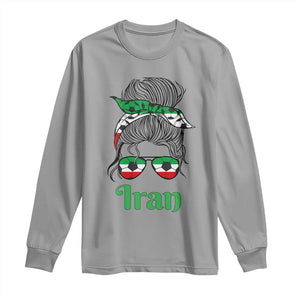 Persian Girl Power Soccer Fan Long Sleeve Shirt Team Iran Heritage Gift