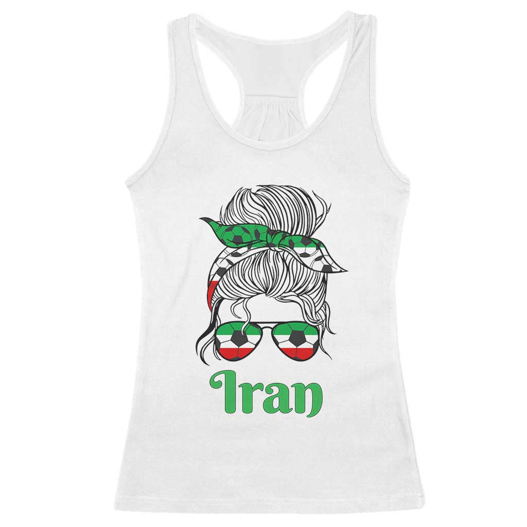 Persian Girl Power Soccer Fan Racerback Tank Top Team Iran Heritage Gift TS12 White Print Your Wear
