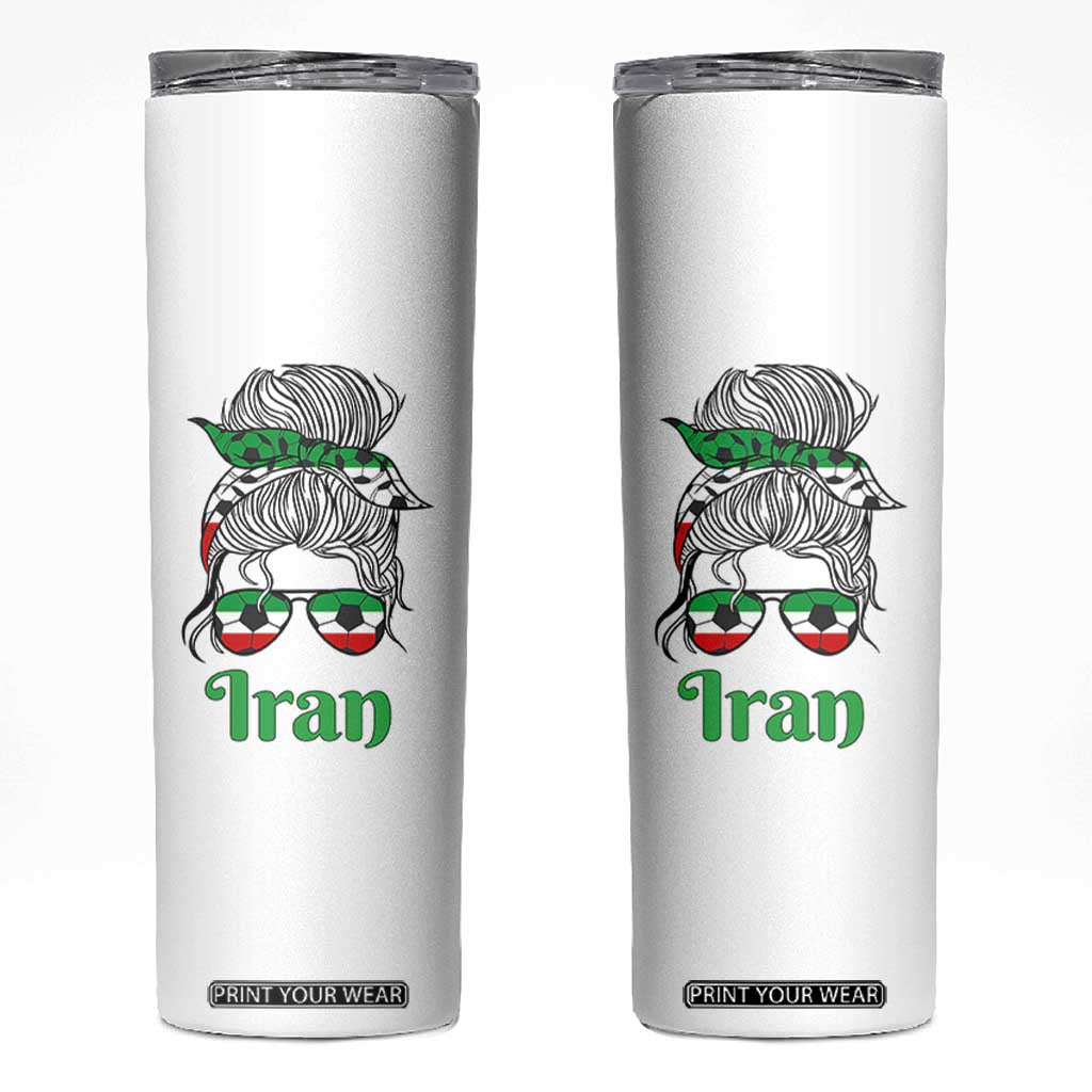 Persian Girl Power Soccer Fan Skinny Tumbler Team Iran Heritage Gift