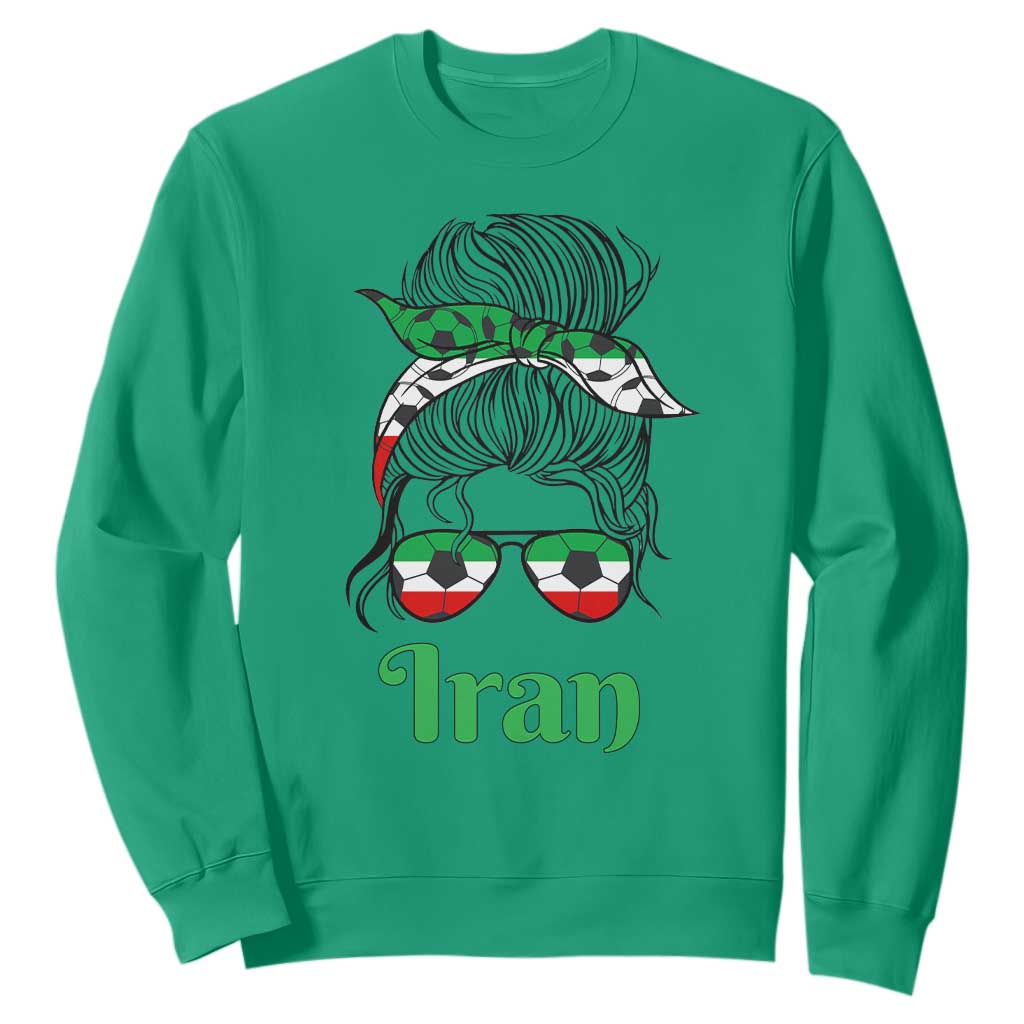 Persian Girl Power Soccer Fan Sweatshirt Team Iran Heritage Gift