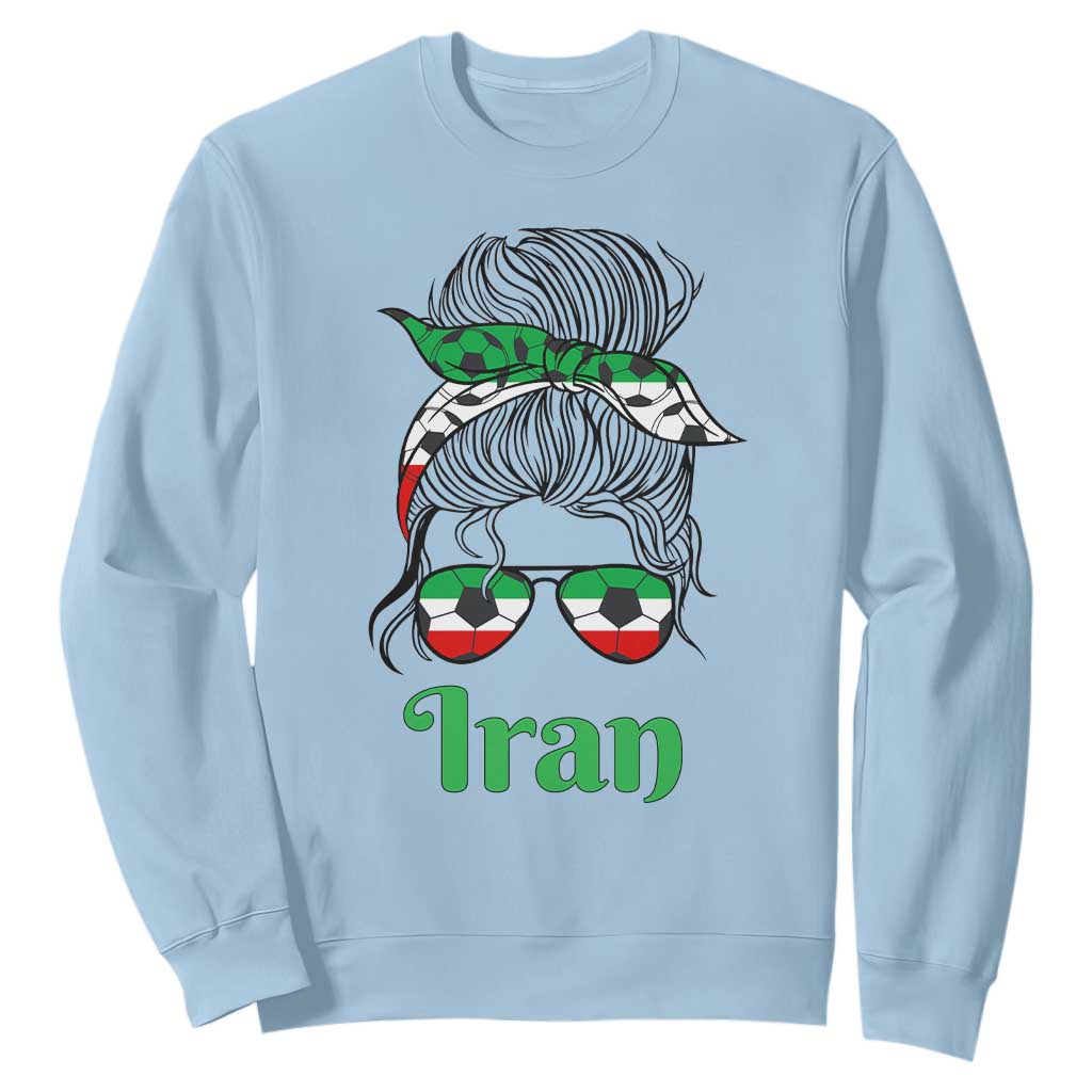 Persian Girl Power Soccer Fan Sweatshirt Team Iran Heritage Gift