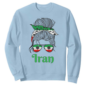 Persian Girl Power Soccer Fan Sweatshirt Team Iran Heritage Gift