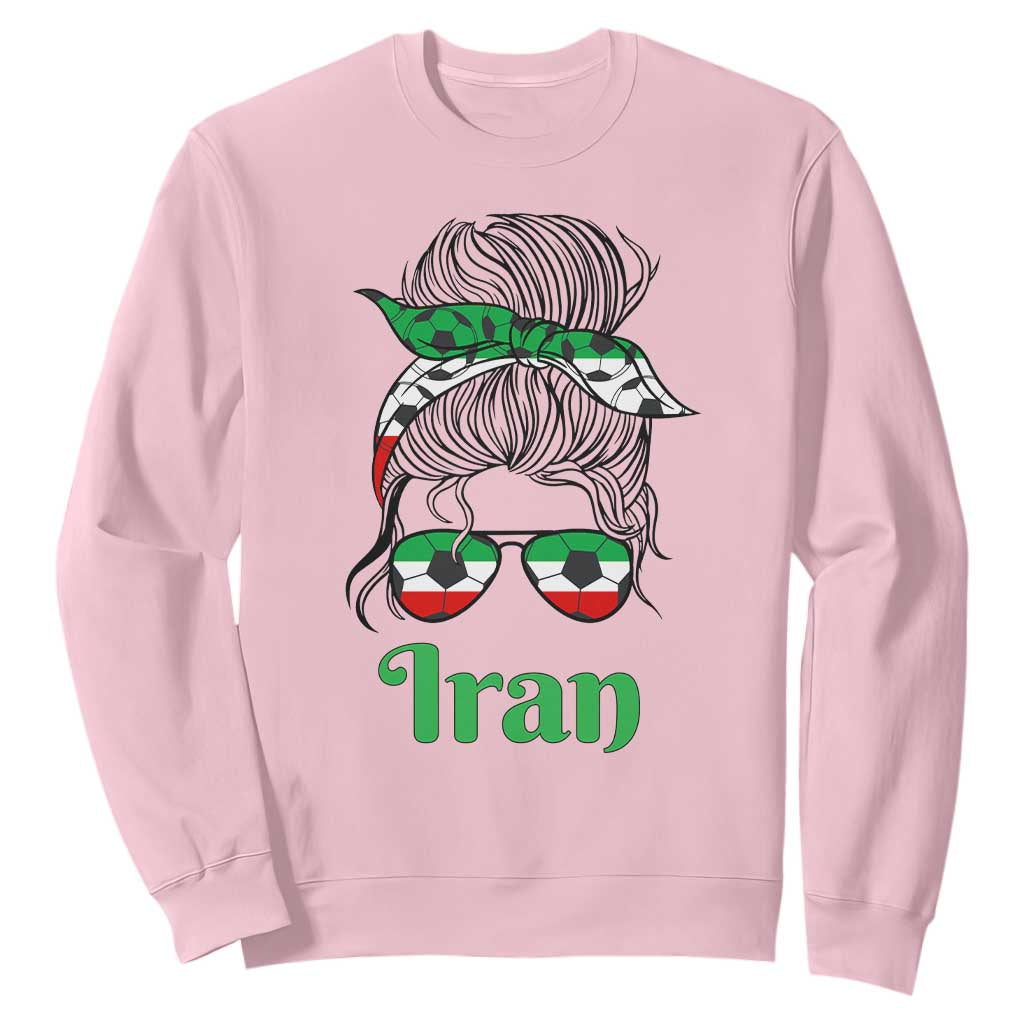 Persian Girl Power Soccer Fan Sweatshirt Team Iran Heritage Gift