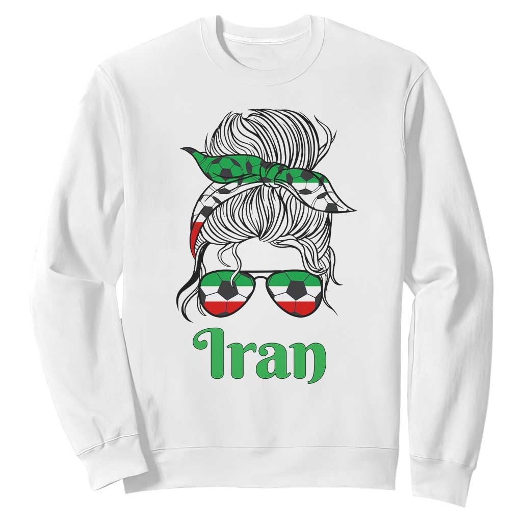 Persian Girl Power Soccer Fan Sweatshirt Team Iran Heritage Gift