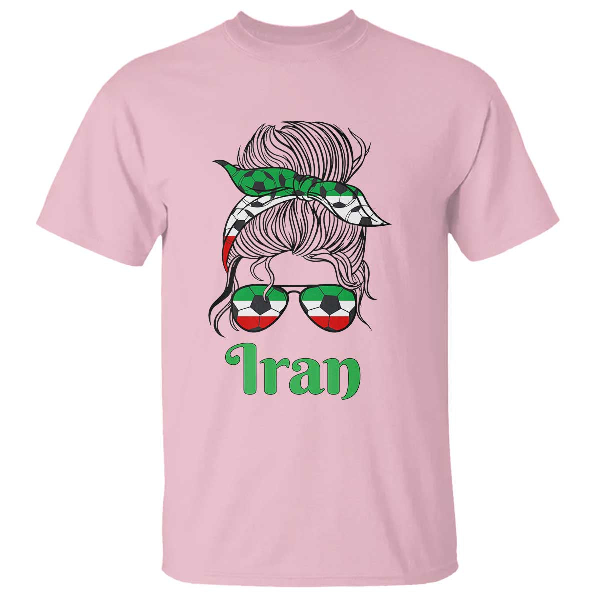 Persian Girl Power Soccer Fan T Shirt Team Iran Heritage Gift