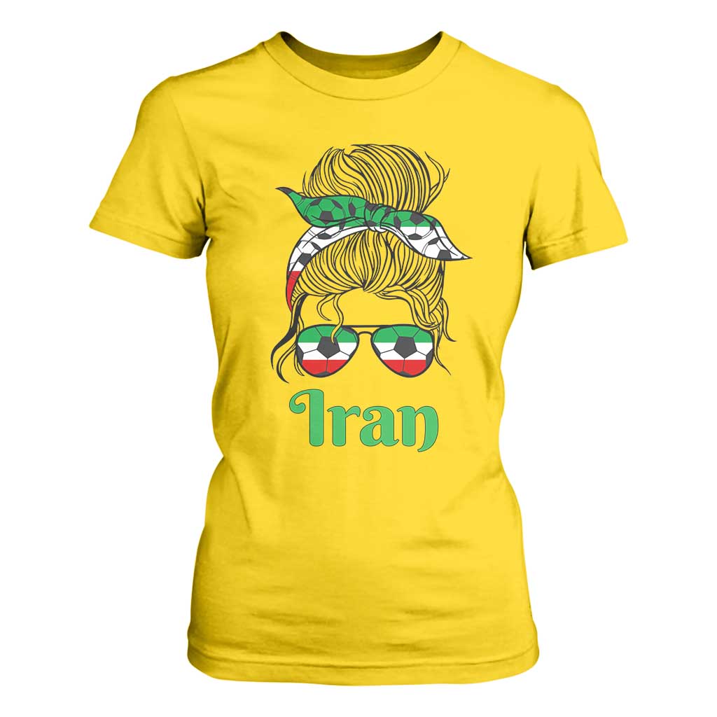 Persian Girl Power Soccer Fan T Shirt For Women Team Iran Heritage Gift