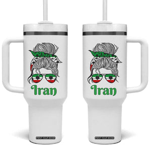 Persian Girl Power Soccer Fan Tumbler With Handle Team Iran Heritage Gift