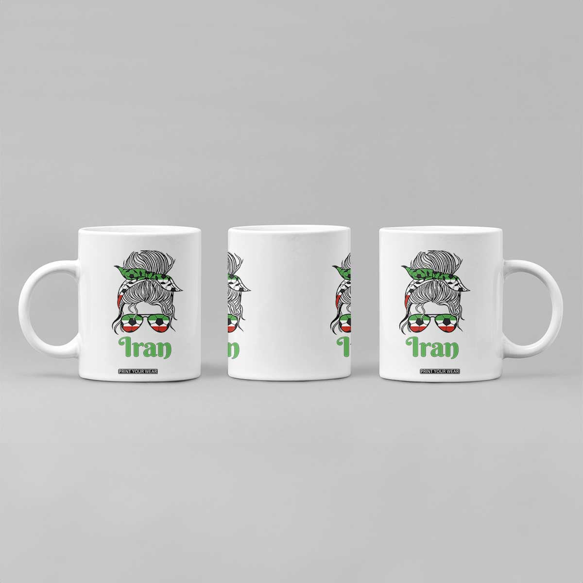 Persian Girl Power Soccer Fan Coffee Mug Team Iran Heritage Gift