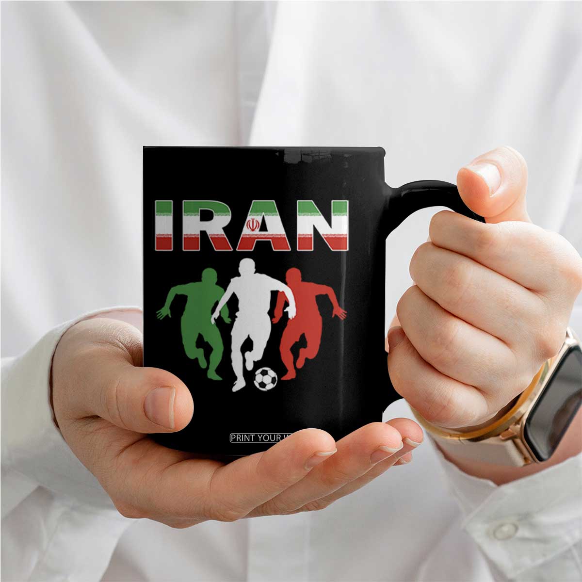 Supporting Iran Soccer Fan Coffee Mug Proud Persian Heritage Gift