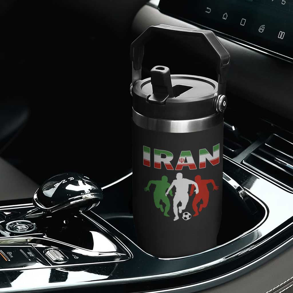 Supporting Iran Soccer Fan Flip Straw Tumbler Proud Persian Heritage Gift