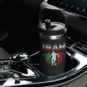 Supporting Iran Soccer Fan Flip Straw Tumbler Proud Persian Heritage Gift