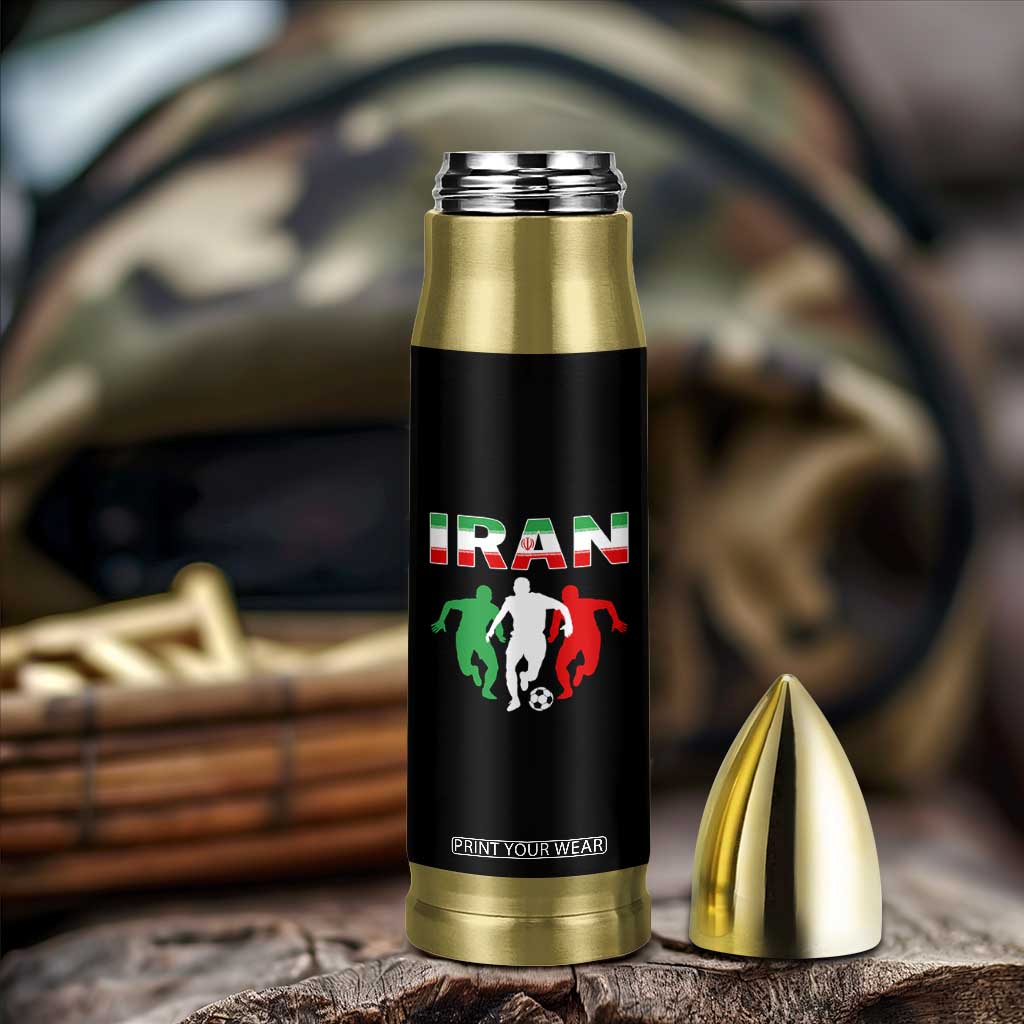 Supporting Iran Soccer Fan Bullet Tumbler Proud Persian Heritage Gift