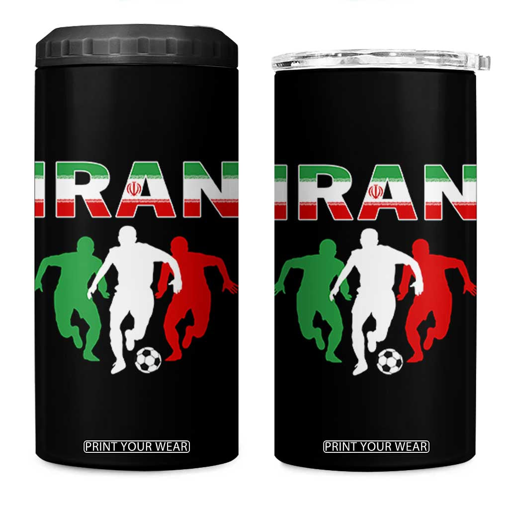 Supporting Iran Soccer Fan 4 in 1 Can Cooler Tumbler Proud Persian Heritage Gift