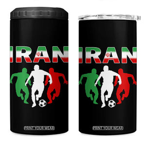 Supporting Iran Soccer Fan 4 in 1 Can Cooler Tumbler Proud Persian Heritage Gift