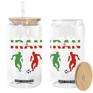 Supporting Iran Soccer Fan Glass Can Proud Persian Heritage Gift