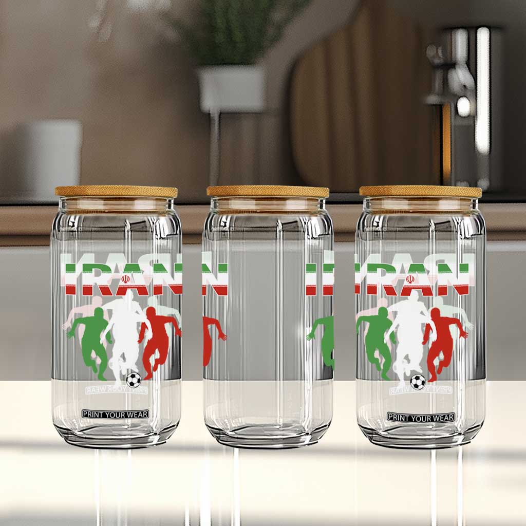 Supporting Iran Soccer Fan Glass Can Proud Persian Heritage Gift