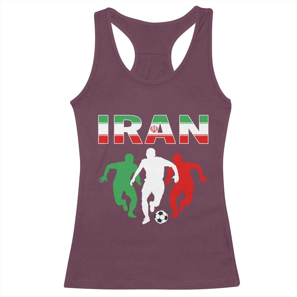 Supporting Iran Soccer Fan Racerback Tank Top Proud Persian Heritage Gift