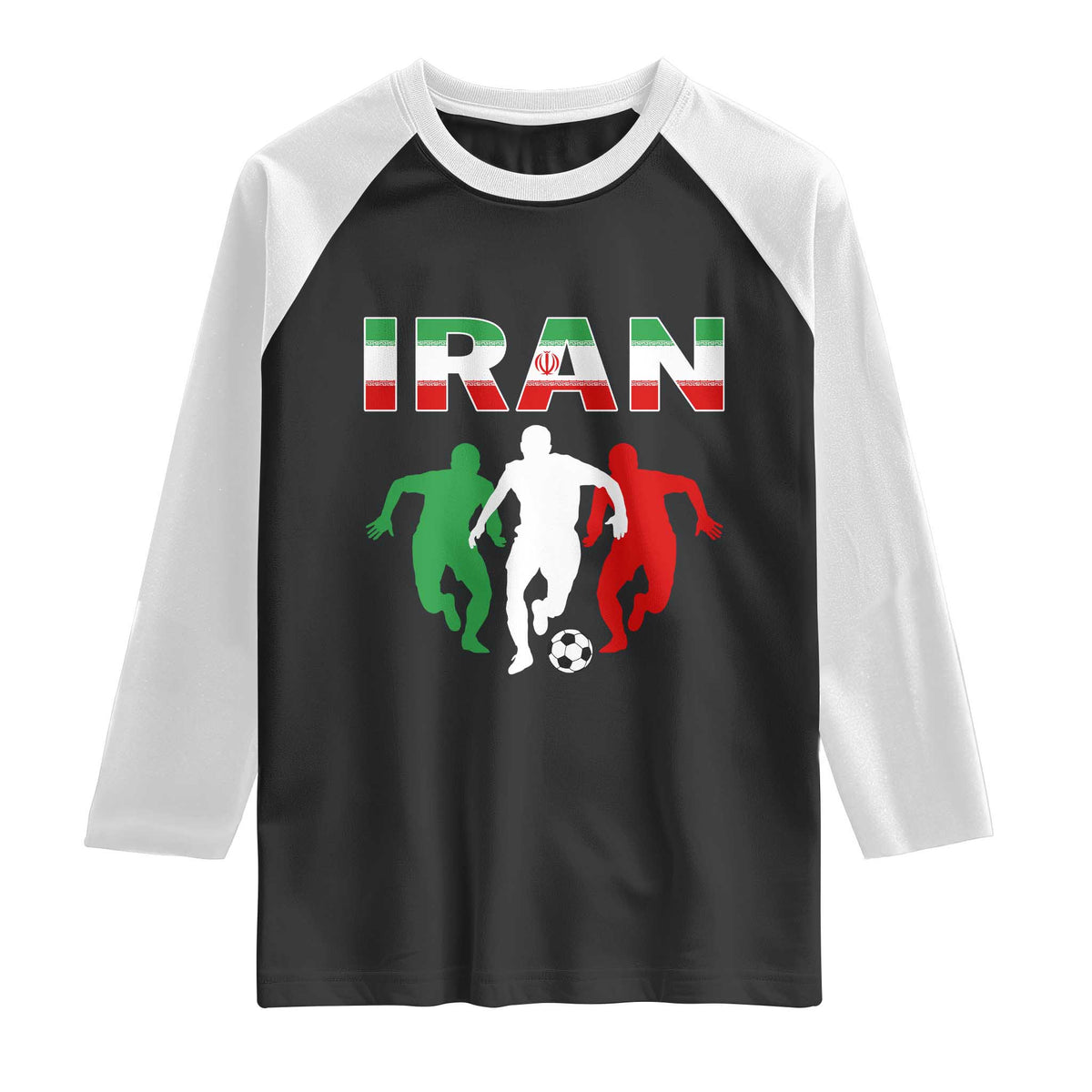 Supporting Iran Soccer Fan Raglan Shirt Proud Persian Heritage Gift