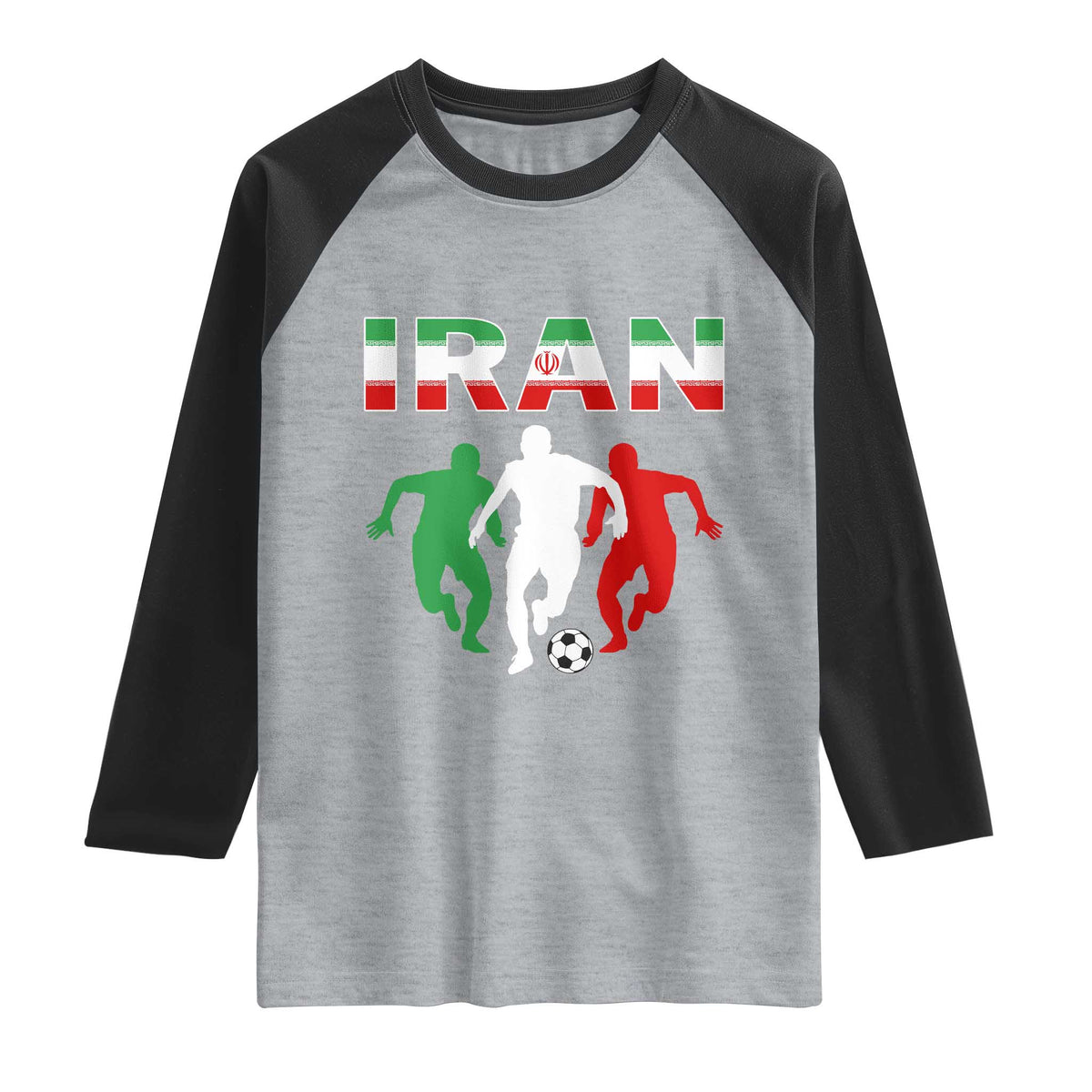 Supporting Iran Soccer Fan Raglan Shirt Proud Persian Heritage Gift