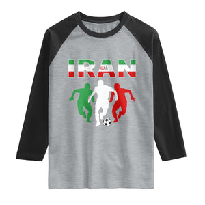 Supporting Iran Soccer Fan Raglan Shirt Proud Persian Heritage Gift