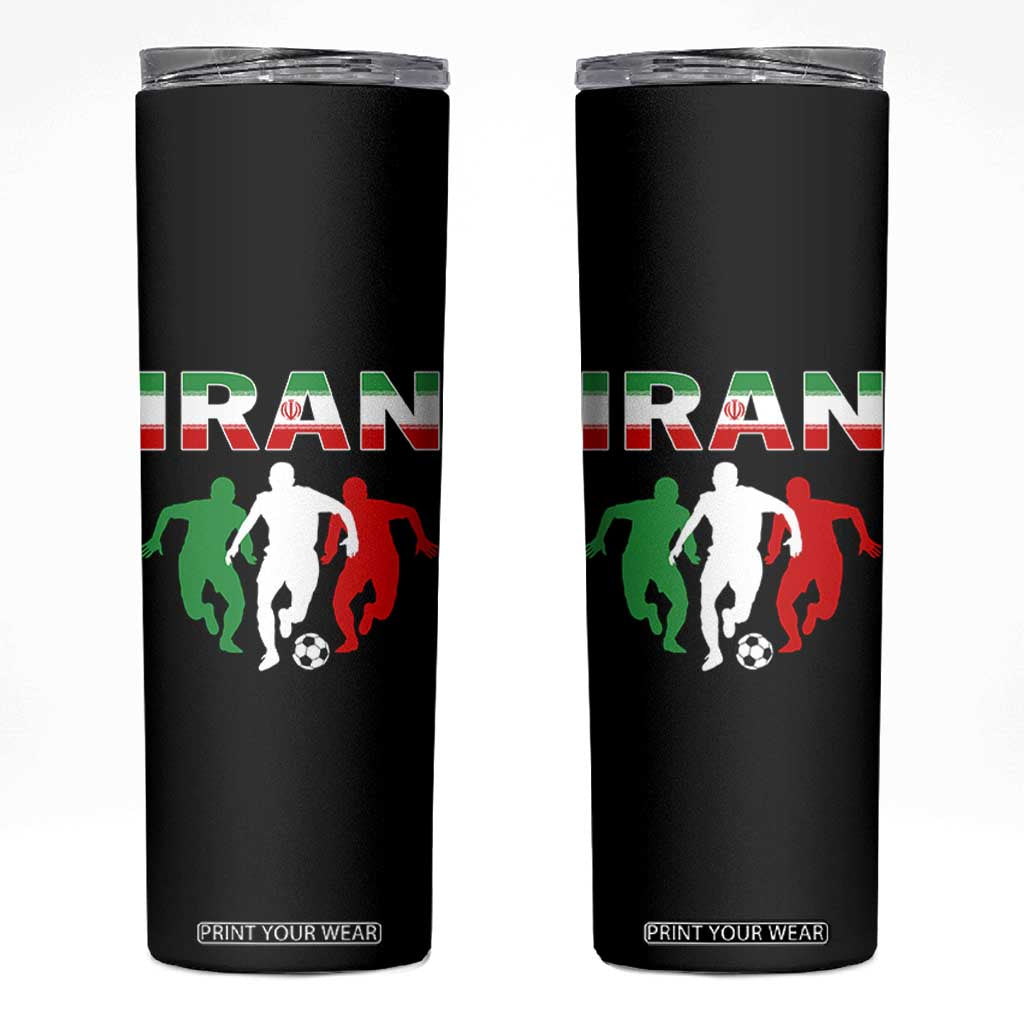 Supporting Iran Soccer Fan Skinny Tumbler Proud Persian Heritage Gift