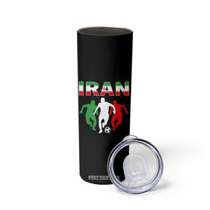 Supporting Iran Soccer Fan Skinny Tumbler Proud Persian Heritage Gift