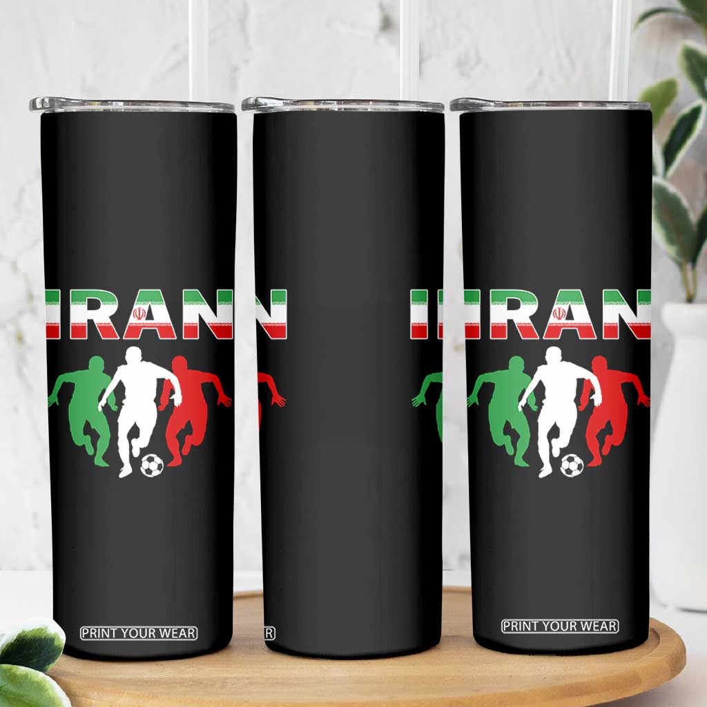 Supporting Iran Soccer Fan Skinny Tumbler Proud Persian Heritage Gift