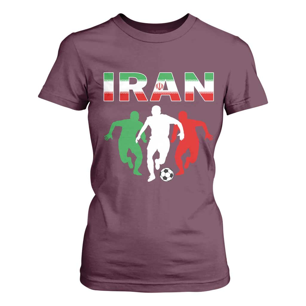 Supporting Iran Soccer Fan T Shirt For Women Proud Persian Heritage Gift