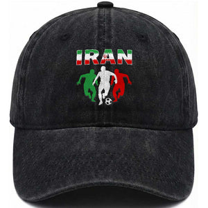 Supporting Iran Soccer Fan Washed Cotton Baseball Cap Proud Persian Heritage Gift