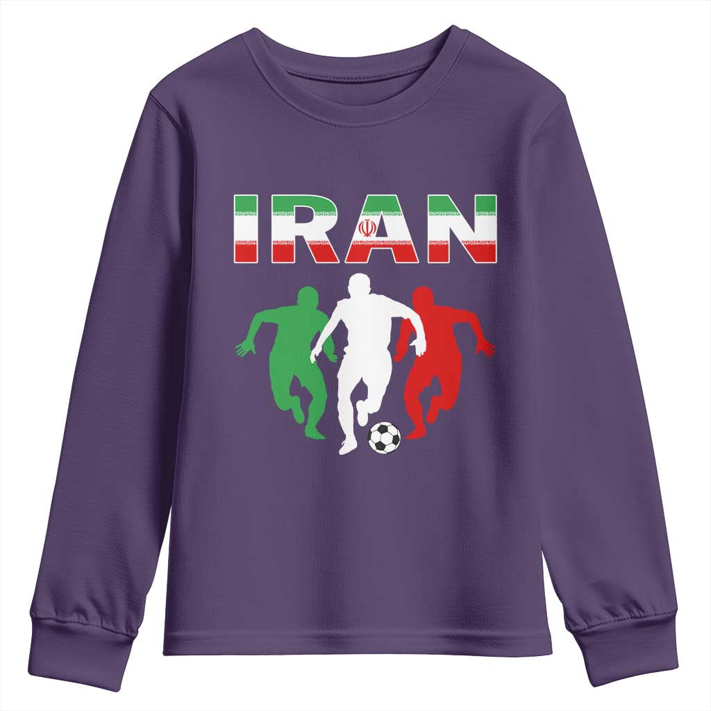 Supporting Iran Soccer Fan Youth Sweatshirt Proud Persian Heritage Gift