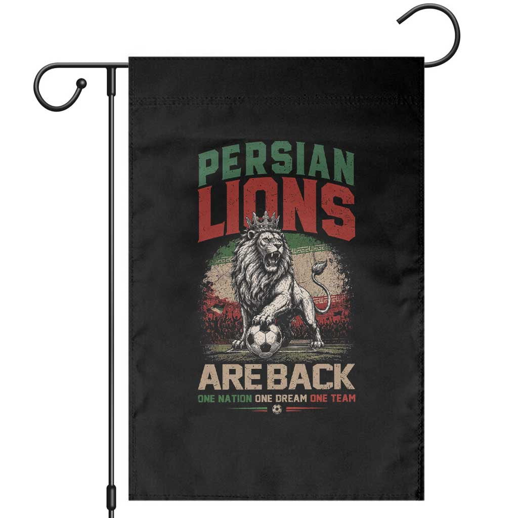 Proud Iran Soccer Fan Gift Garden Flag Persian Lions Are Back