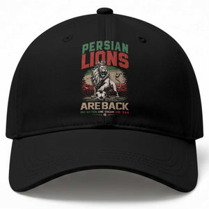 Proud Iran Soccer Fan Gift Baseball Cap Persian Lions Are Back