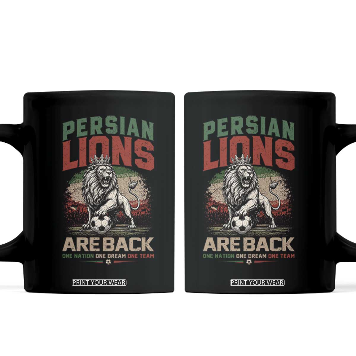 Proud Iran Soccer Fan Gift Coffee Mug Persian Lions Are Back