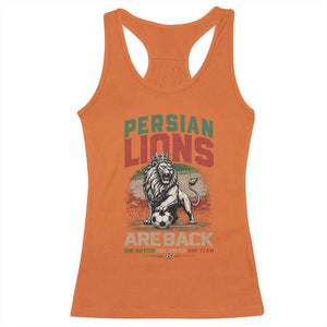 Proud Iran Soccer Fan Gift Racerback Tank Top Persian Lions Are Back