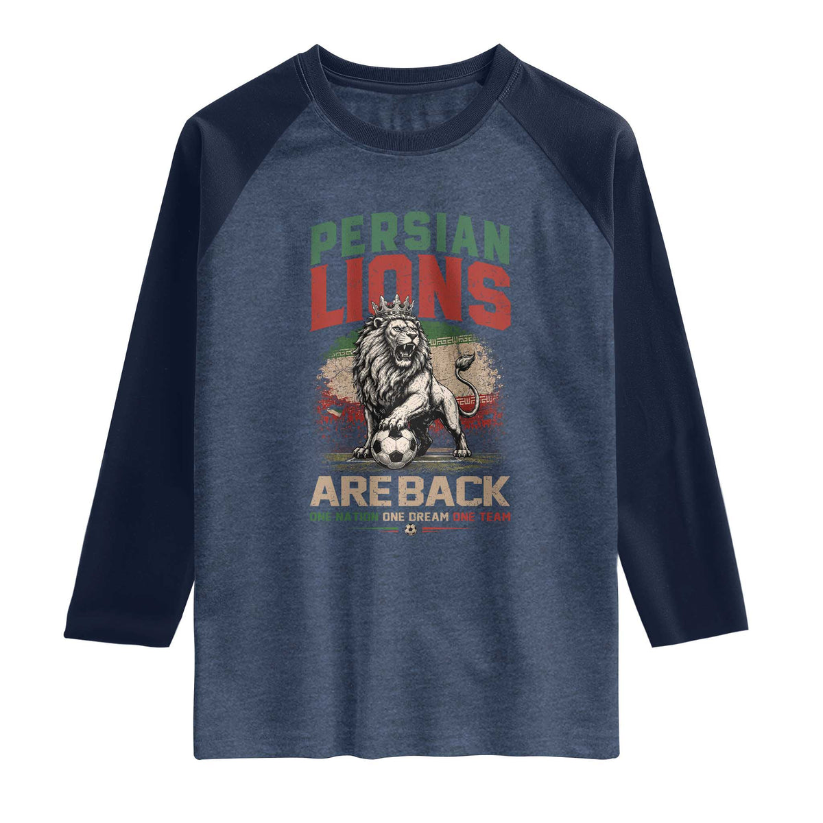 Proud Iran Soccer Fan Gift Raglan Shirt Persian Lions Are Back
