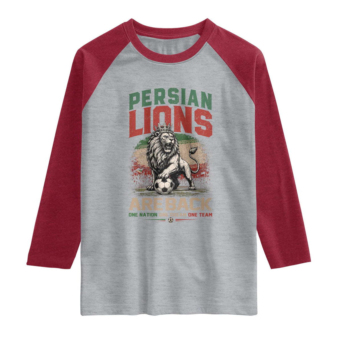 Proud Iran Soccer Fan Gift Raglan Shirt Persian Lions Are Back