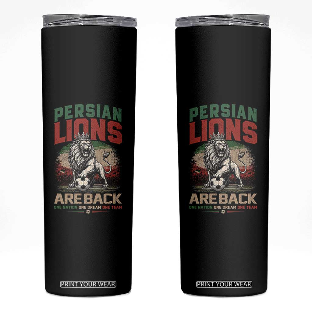 Proud Iran Soccer Fan Gift Skinny Tumbler Persian Lions Are Back