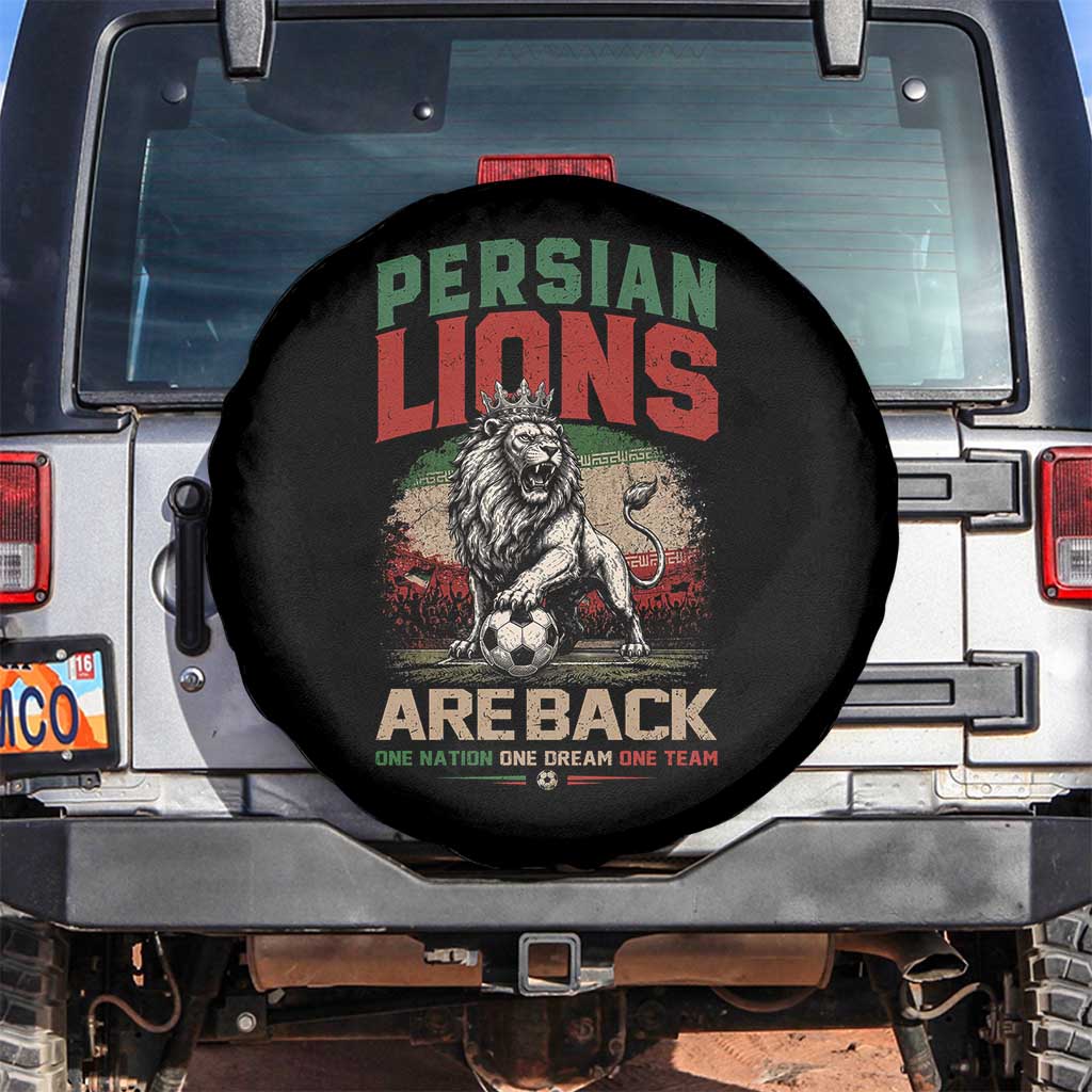 Proud Iran Soccer Fan Gift Spare Tire Cover Persian Lions Are Back TS12 No hole Black Print Your Wear