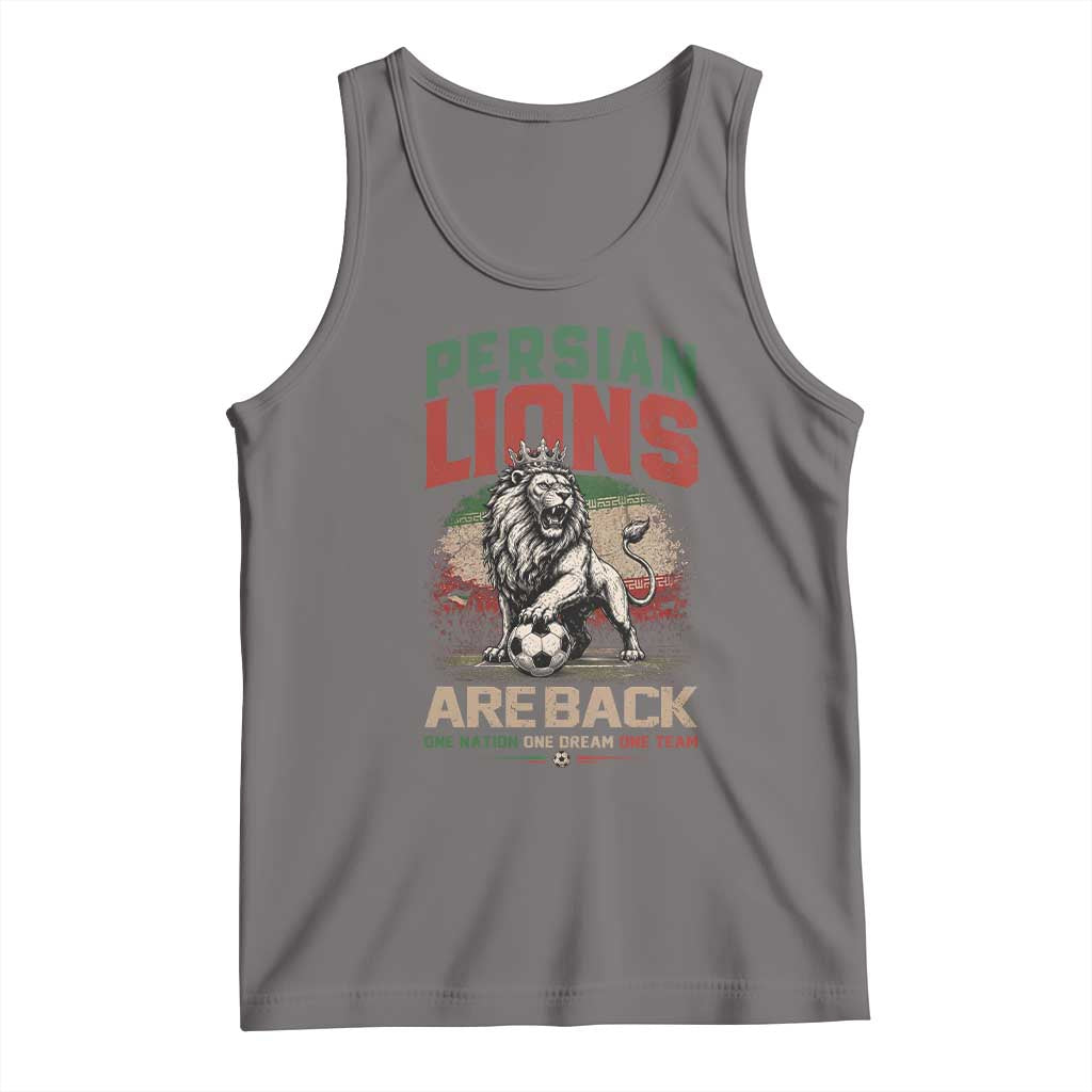 Proud Iran Soccer Fan Gift Tank Top Persian Lions Are Back