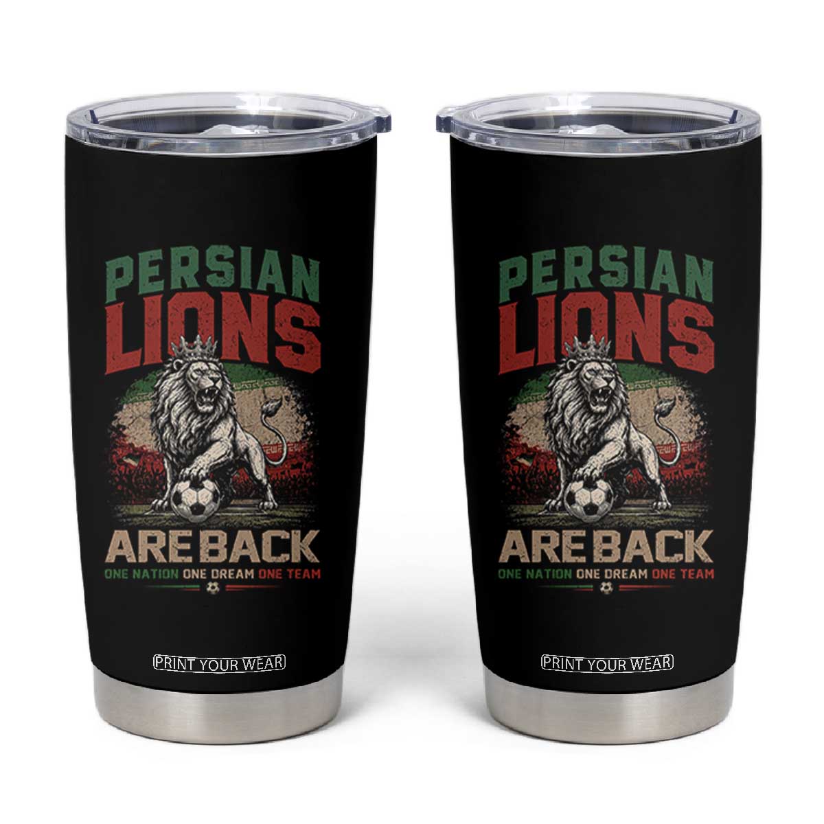 Proud Iran Soccer Fan Gift Tumbler Cup Persian Lions Are Back