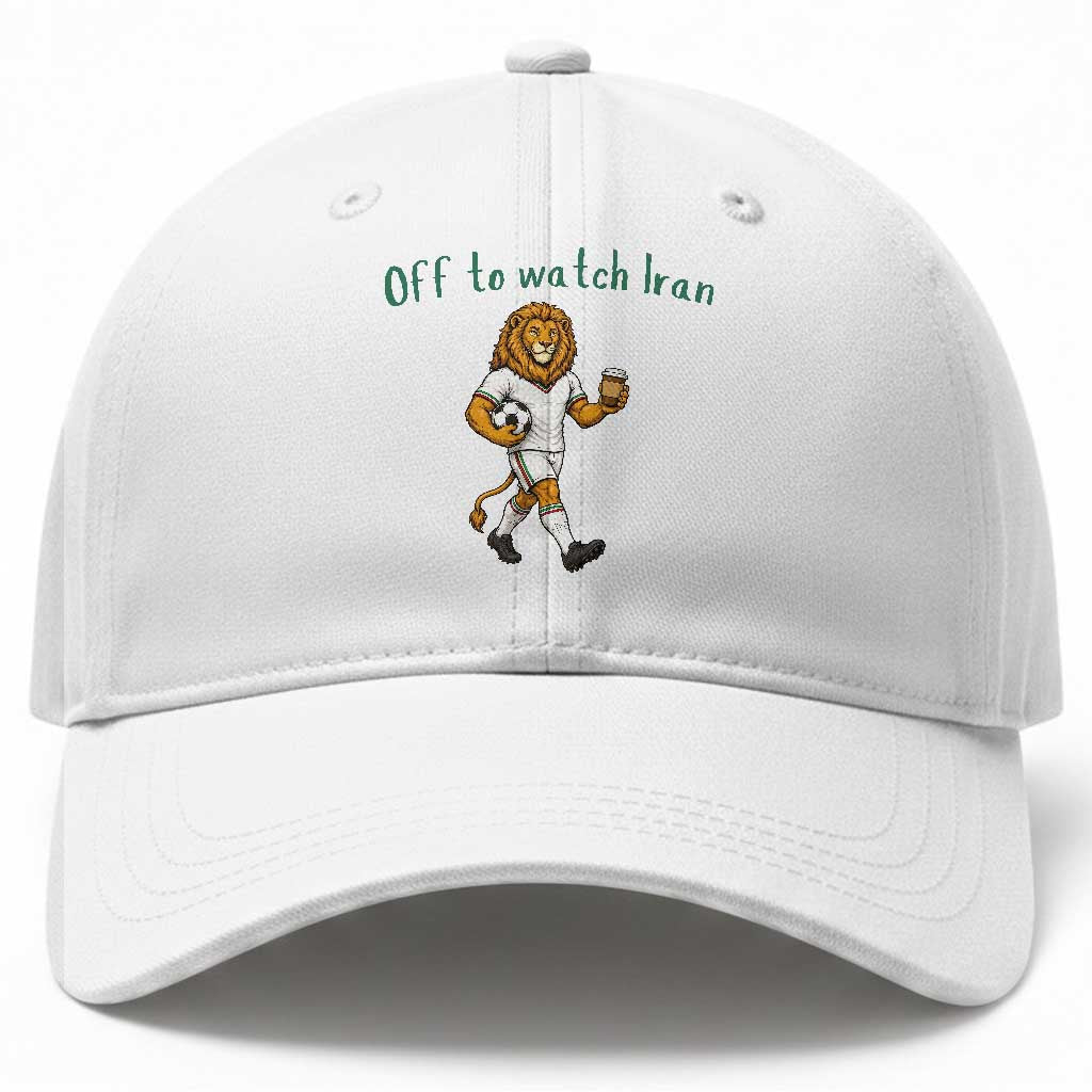 Funny Persian Lion Soccer Fan Gift Baseball Cap Off To Watch Iran