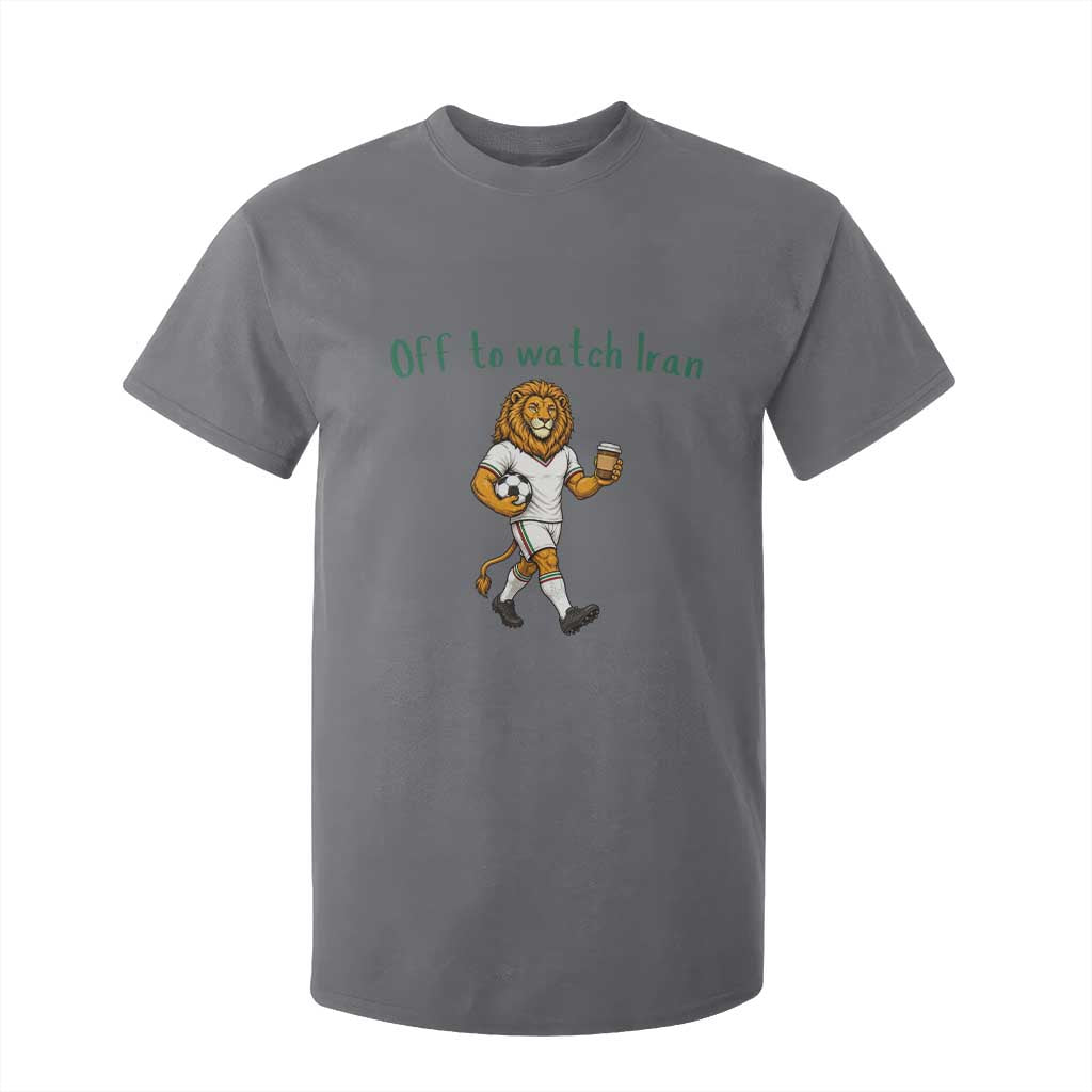 Funny Persian Lion Soccer Fan Gift T Shirt For Kid Off To Watch Iran