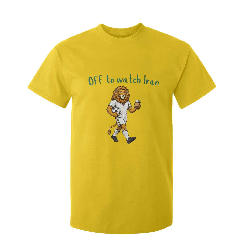 Funny Persian Lion Soccer Fan Gift T Shirt For Kid Off To Watch Iran