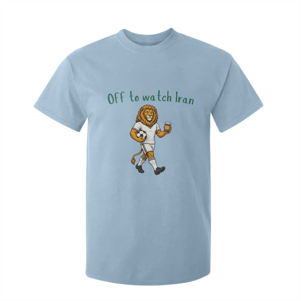 Funny Persian Lion Soccer Fan Gift T Shirt For Kid Off To Watch Iran
