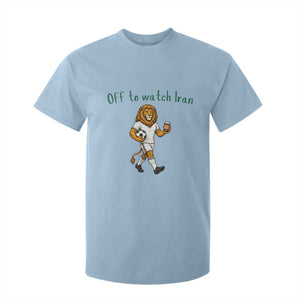 Funny Persian Lion Soccer Fan Gift T Shirt For Kid Off To Watch Iran