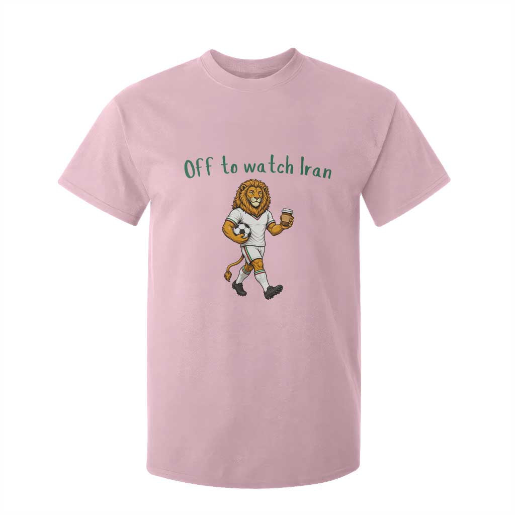 Funny Persian Lion Soccer Fan Gift T Shirt For Kid Off To Watch Iran
