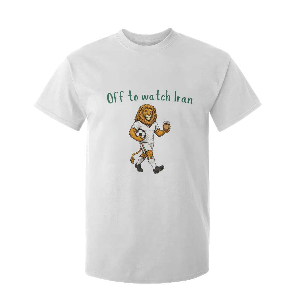 Funny Persian Lion Soccer Fan Gift T Shirt For Kid Off To Watch Iran