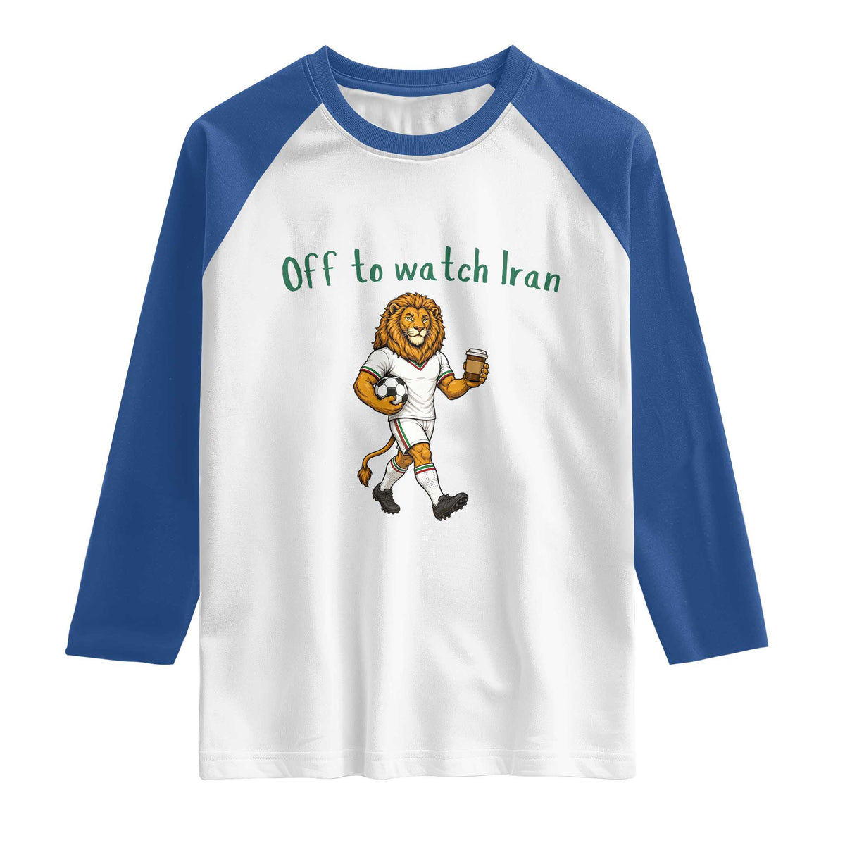 Funny Persian Lion Soccer Fan Gift Raglan Shirt Off To Watch Iran