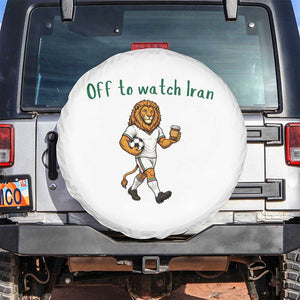 Funny Persian Lion Soccer Fan Gift Spare Tire Cover Off To Watch Iran