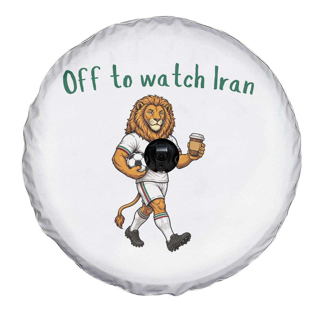 Funny Persian Lion Soccer Fan Gift Spare Tire Cover Off To Watch Iran